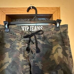 VIP Camouflage Lace-Up Jeans